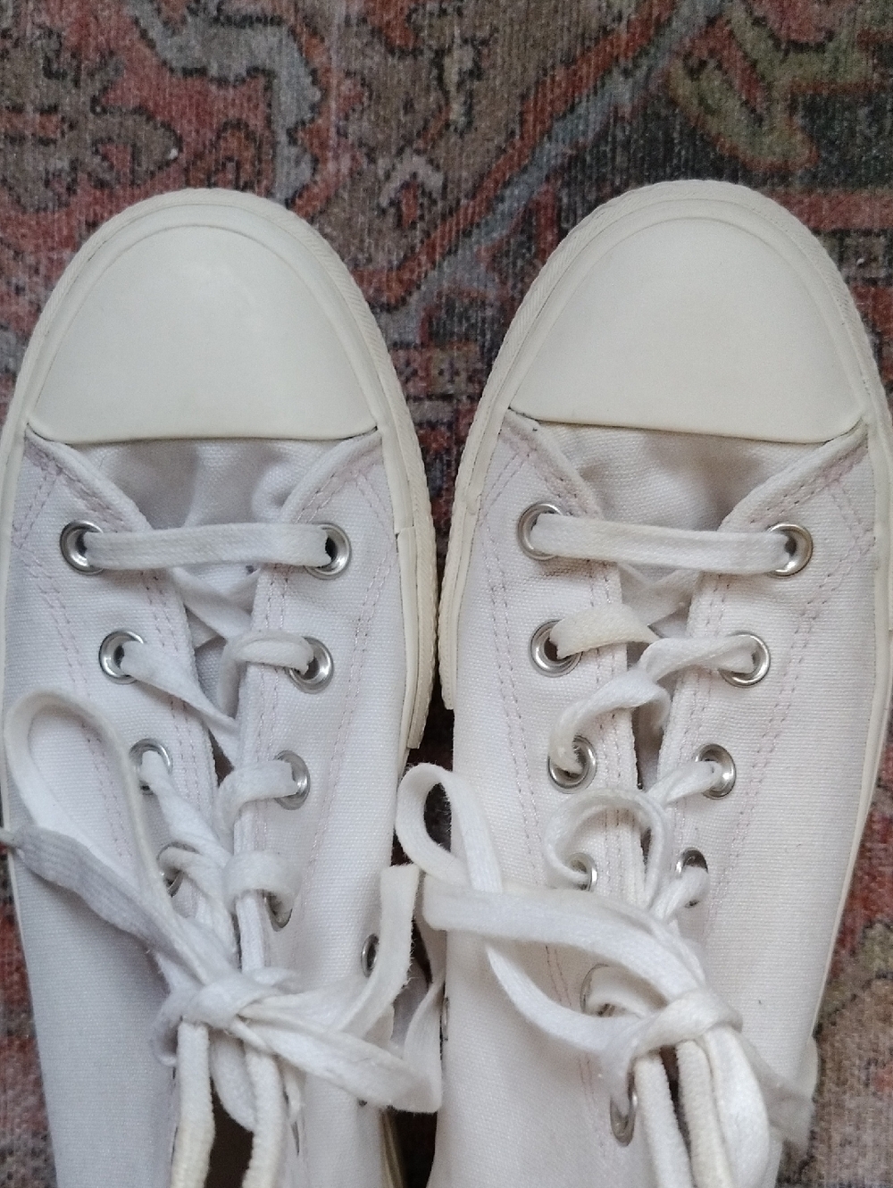 Converse White High-Tops Platforms Colorful Embroidered Festival Flowers - 7/9 - Picture 8 of 8